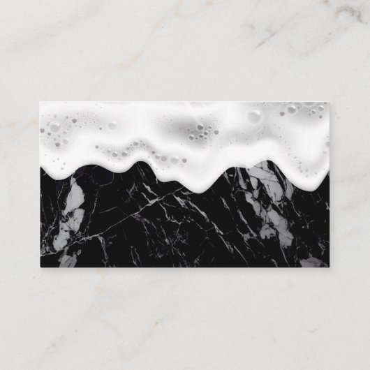 ホームクリーニングロゴ | 石けん水 | 黒大理石 名刺 (裏面)