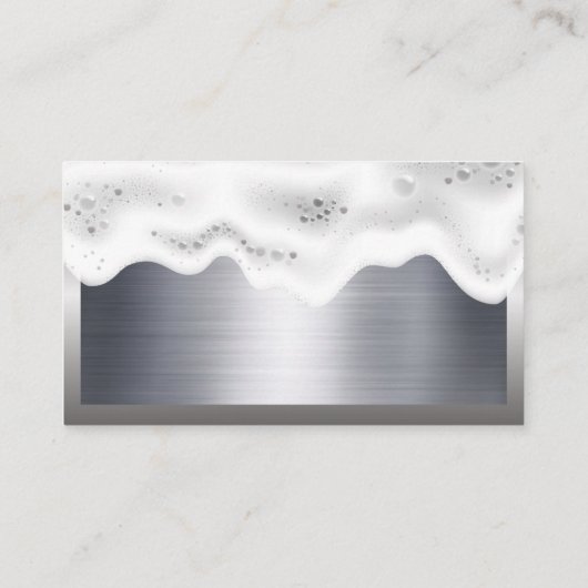 ホームクリーニングロゴ | Soap Suds |メタリック 名刺 (裏面)