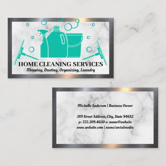 ホームクリーニング用品 |シャボン玉 名刺 (正面/裏面)