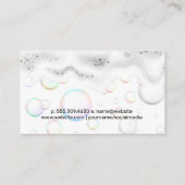 ホームクリーニング | シャボン玉と水玉 名刺 (裏面)
