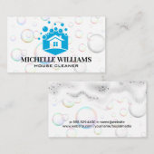 ホームクリーニング | シャボン玉と水玉 名刺 (正面/裏面)
