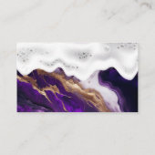 ホームクリーニング | 石けん水 | 紫メタリック大理石 名刺 (裏面)