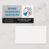 ホームクリーニング | Mop Broom Houseロゴ 名刺 (正面/裏面)