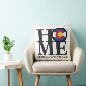 ホームグリーンウッドビレッジコロラド装飾用クッションホワイト クッション (椅子)