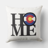 ホームグリーンウッドビレッジコロラド装飾用クッションホワイト クッション (裏面)