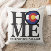 ホームグリーンウッドビレッジコロラド装飾用クッションホワイト クッション (ブランケット)
