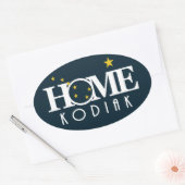 ホームコディアックアラスカ 楕円形シール (封筒)