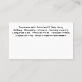 ホームコンパニオンサービス名刺 名刺 (裏面)