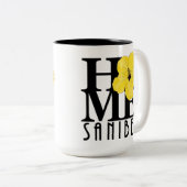 ホームサニベルイエローハイビスカス15oz ツートーンマグカップ (正面右)