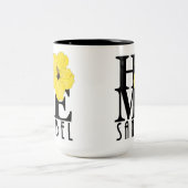 ホームサニベルイエローハイビスカス15oz ツートーンマグカップ (中央)