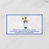 ホームサービスのクリーニング | ほうき付きメイド 名刺 (裏面)