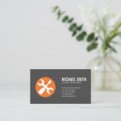 ホームサービスの修復 |カーペンターツールロゴ 名刺 (スタンド正面)