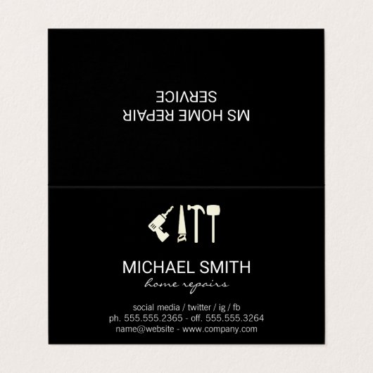 ホームサービスの修復 |ハードウェアツール |便利屋 名刺 (外部フラット)