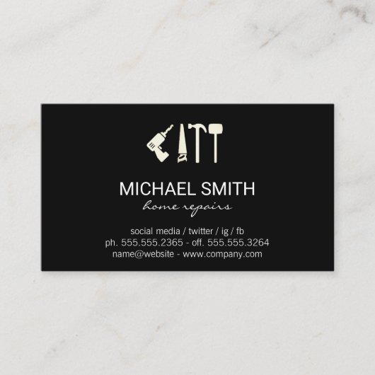 ホームサービスの修復 |ハードウェアツール |便利屋 名刺 (正面)