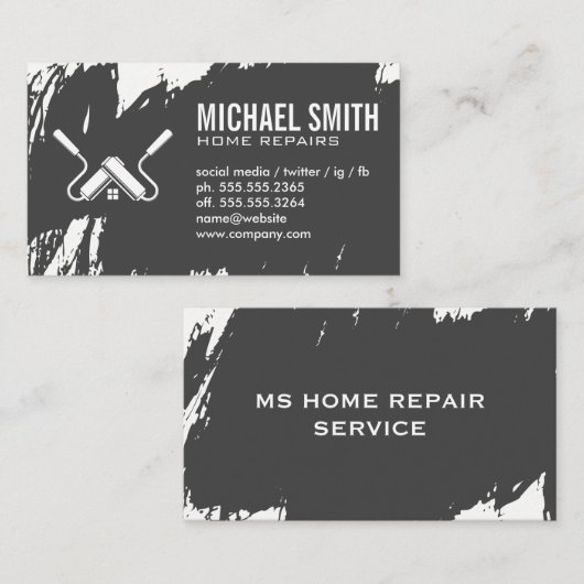 ホームサービスの修復 | ロー絵を描ラ 名刺 (正面/裏面)