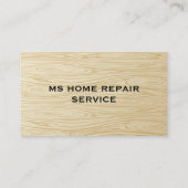 ホームサービスの修復 |木目バックグラウンド 名刺 (裏面)