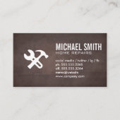 ホームサービスの修復 | 茶色のテクスチャ背景 名刺 (正面)