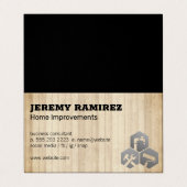 ホームサービスアイコン |木製ボード 名刺 (外部フラット)