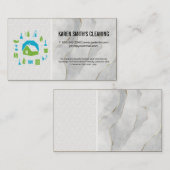 ホームサービスロゴのクリーニング |メイド |消毒 名刺 (正面/裏面)