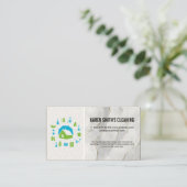 ホームサービスロゴのクリーニング |メイド |消毒 名刺 (スタンド正面)