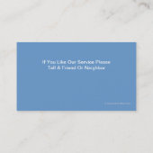 ホームサービス名刺 名刺 (裏面)