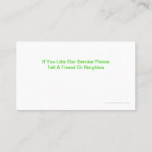 ホームサービス名刺 名刺 (裏面)