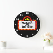 ホームシアターの時計の名前を追加 ラージ壁時計 (ホーム)