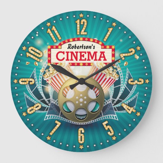 ホームシアターシネマペルソナブルウォールクロック ラージ壁時計 (正面)