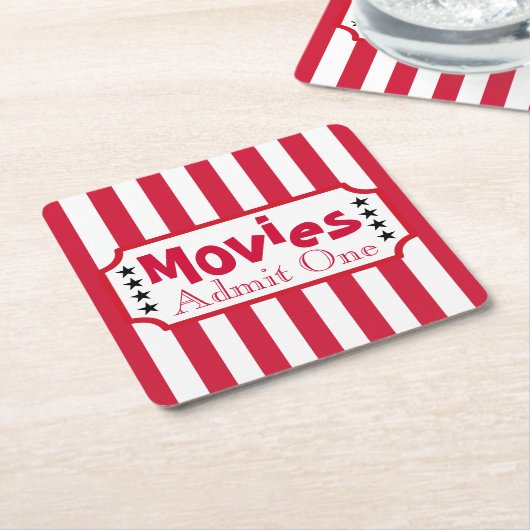 ホームシアターシネマムービーコースター スクエアペーパーコースター (アングル)