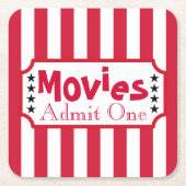 ホームシアターシネマムービーコースター スクエアペーパーコースター (正面)