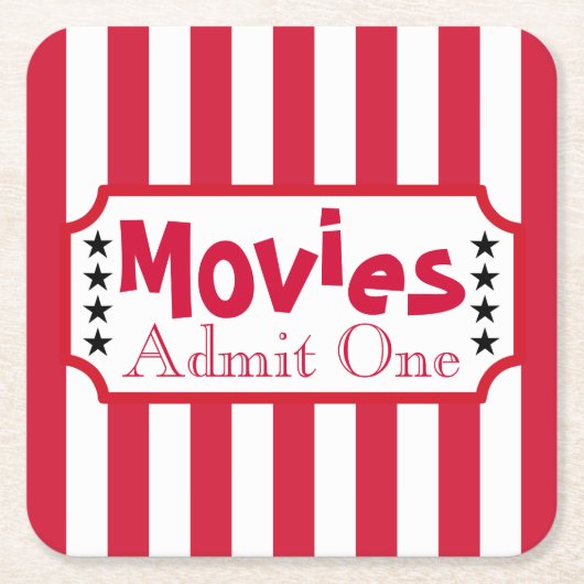 ホームシアターシネマムービーコースター スクエアペーパーコースター (正面)