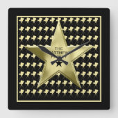 ホームシアターパーソナライズされた名映画スター スクエア壁時計 (正面)