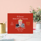 ホームシアターポップコーンフィルムリールのアクリル看板 アクリルサイン (ウェディング)