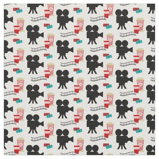 ホームシアター混在映画パターン素材 ファブリック (クローズアップ)