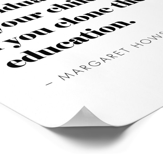 ホームショやる気を起こさせるーリング教育引用文 ポスター (角)