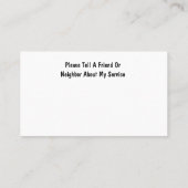 ホームシンプル介護者名刺デザイン 名刺 (裏面)