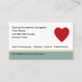 ホームシンプル介護者名刺デザイン 名刺 (正面)