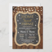 ホームスイーツ引っ越し祝いパーティースノーフレークフェスティバル招待状 招待状 (正面)