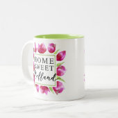 ホームスイートオランダ：ピンクチューリップオランダトゥルペンギフト ツートーンマグカップ (正面左)