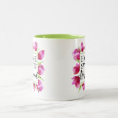 ホームスイートオランダ：ピンクチューリップオランダトゥルペンギフト ツートーンマグカップ (中央)