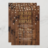 ホームスイートハウスウォーミングの雪の結晶クリスマス招待状 招待状 (正面/裏面)