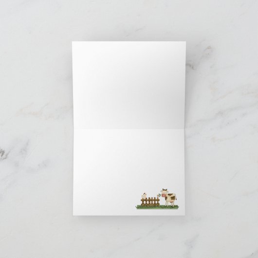 ホームスイートファーム折り畳み感謝のメモ サンキューカード (内部)