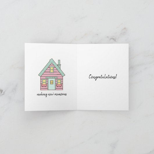 ホームスイートホームおめでとうございます！新規ホーム感謝していY サンキューカード (内部)
