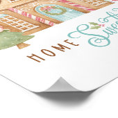 ホームスイートホームおもしろいウォーターカラージンガーブレッドハウス ポスター (角)