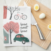 ホームスイートホームかわいい家のキッチンタオル キッチンタオル (四つ折り)