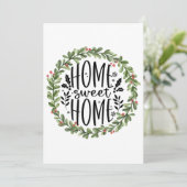 ホームスイートホームの水彩画の花輪 シーズンカード (スタンド正面)