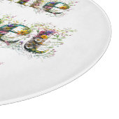 ホームスイートホームの花の装飾文字 カッティングボード (角)