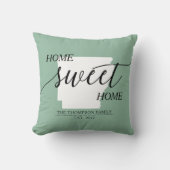 ホームスイートホームアリゾナ州ファミリー名 クッション (正面)