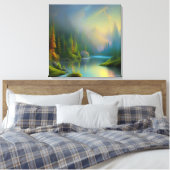 ホームスイートホームインザウッズ キャンバスプリント (インサイチュ (寝室))