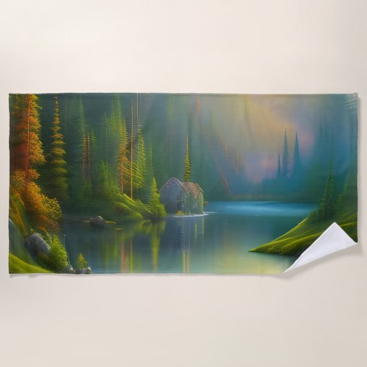 ホームスイートホームインザウッズ ビーチタオル (正面)